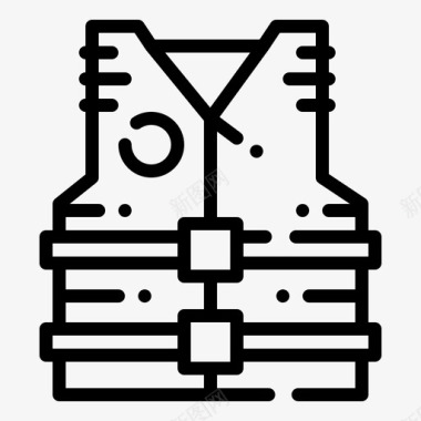 救生衣救生衣背心救生员野营图标图标