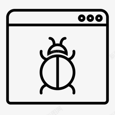 恶意软件的bugwesitebug恶意软件威胁图标图标