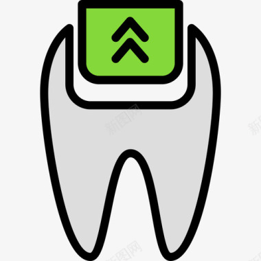 牙齿图标牙齿牙齿6线形颜色图标图标