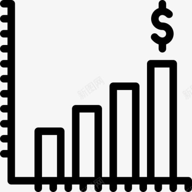 条形矢量条形图货币37线性图标图标