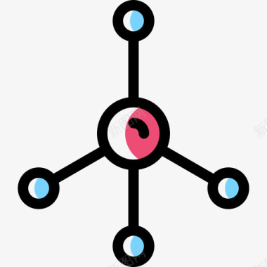 链式分子分子疯狂科学7颜色省略图标图标