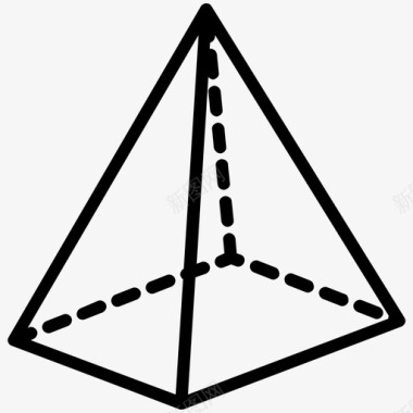 线条几何装饰三棱柱二维二维形状图标图标