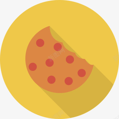 饼干食品和饮料22圆形图标图标