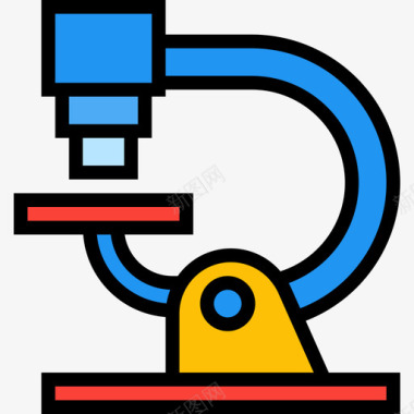 显微镜显微镜医用88线颜色图标图标