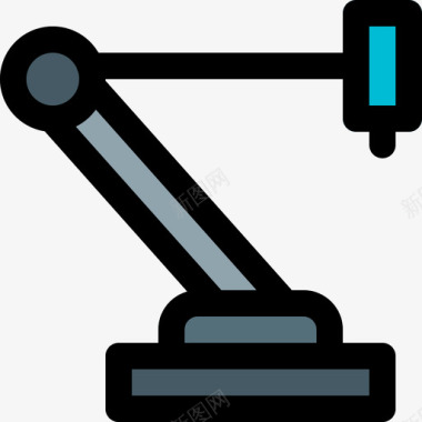 工业机器手工业机器人智能设备21线性颜色图标图标