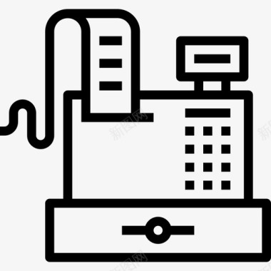 收银提示收银台物流21直线式图标图标