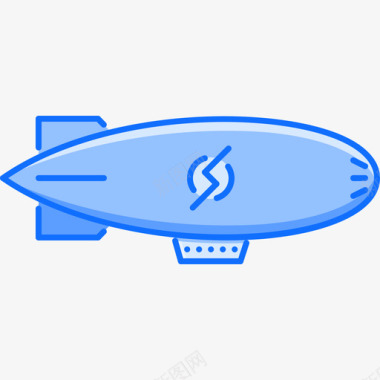 齐柏林飞艇56号运输机蓝色图标图标