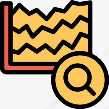 橙色水墨分析分析和图表线颜色橙色图标图标