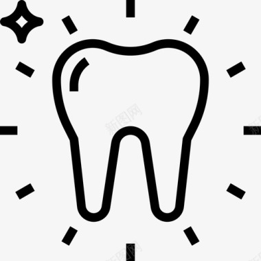 牙齿牙齿矫正牙齿牙齿11线形图标图标