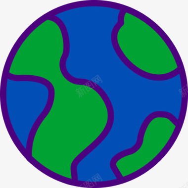 直线地球64号空间直线颜色图标图标