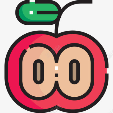 苹果苹果健康生活5线性颜色图标图标