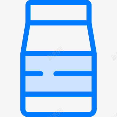 牛奶饮料8蓝色图标图标