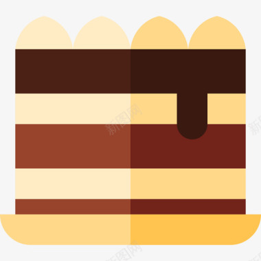 提拉米苏甜点和糖果无糖图标图标