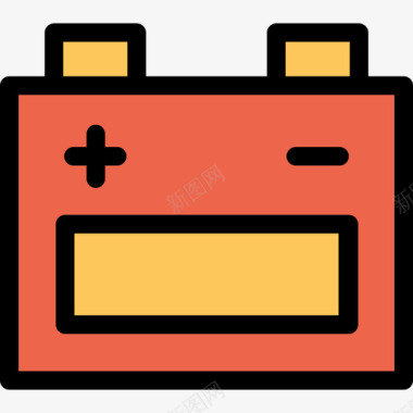 电池电池汽车6线颜色橙色图标图标