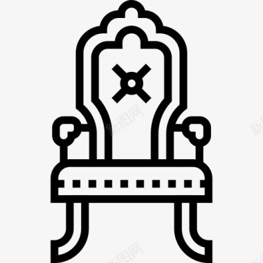椅子复古装饰7线性图标图标