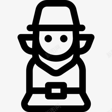 疫情病人麻风病人圣帕特里茨2线性图标图标
