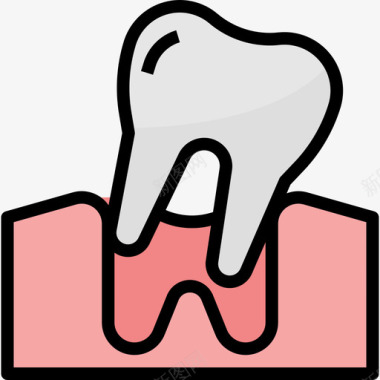 露着牙齿牙齿牙齿9线形颜色图标图标