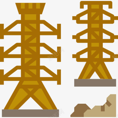 101塔电气塔生态116扁平图标图标