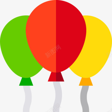气球玩具气球气球事件扁平图标图标