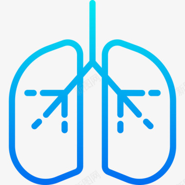 肺肺保健8梯度图标图标
