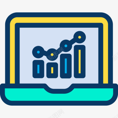 线性商务分析分析3线性颜色图标图标