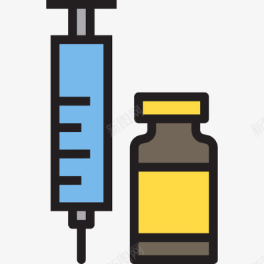 预防疫苗疫苗保健5线颜色图标图标