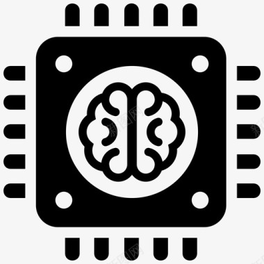 大脑芯片记忆图标图标