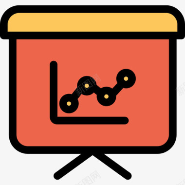 橙色的墨迹分析分析和图表线颜色橙色图标图标