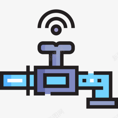 物联网展架管道物联网10线颜色图标图标
