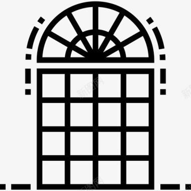 线性装饰窗户复古装饰7线性图标图标