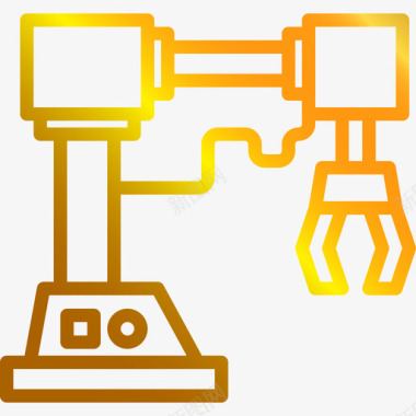 机械臂复古小工具3线性梯度图标图标