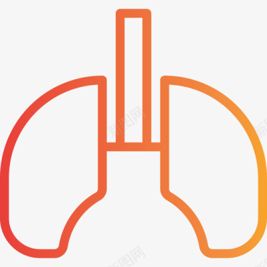 肺肺医学113梯度图标图标