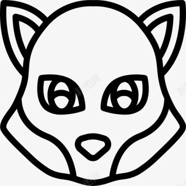 两只狐狸狐狸动物41直系图标图标