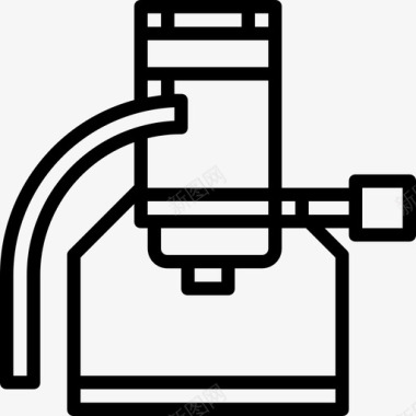 法式咖啡壶法式印刷机咖啡21直线式图标图标