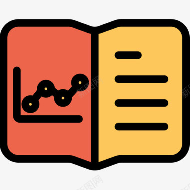 橙色水墨分析分析和图表线颜色橙色图标图标