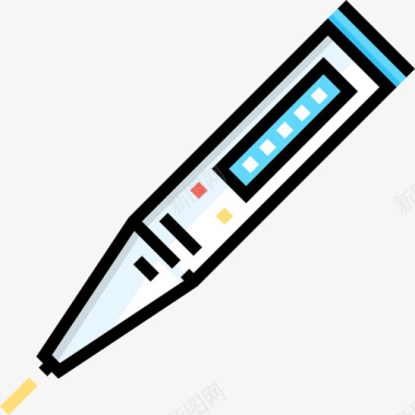 双金属温度计温度计15族线性颜色图标图标