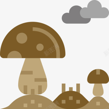 蘑菇水果和蔬菜平菇图标图标