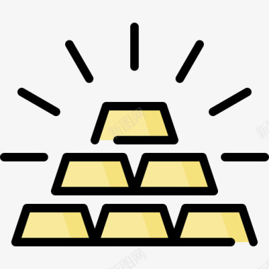 81金锭商业81线颜色图标图标