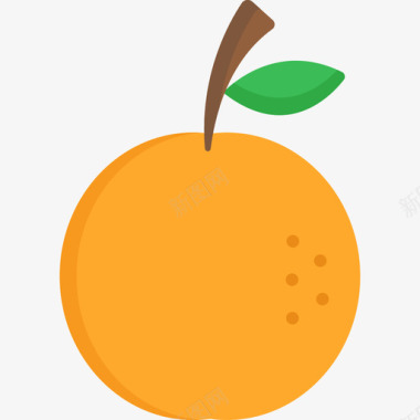 橘子水果蔬菜6扁平图标图标