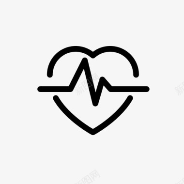 心率运动表心率心电图心跳图标图标