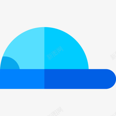 棒球帽水上公园6号扁平图标图标