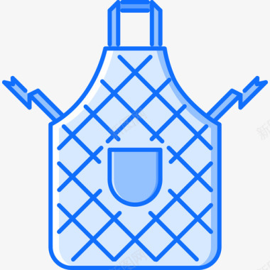 围裙厨房39蓝色图标图标
