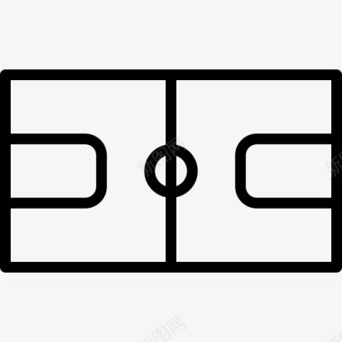 皮肤科活动足球场户外活动8直线型图标图标