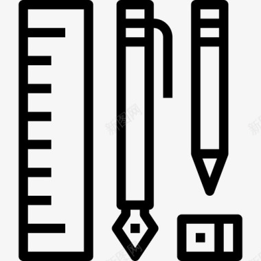 免扣66文具66号办公室直线型图标图标