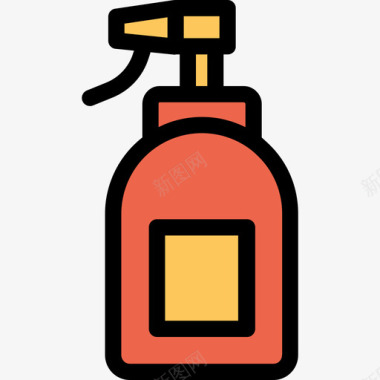 美容SPA喷雾瓶美容spa6直线颜色橙色图标图标