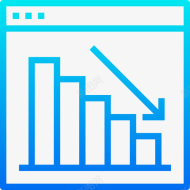 下降数据6梯度图标图标