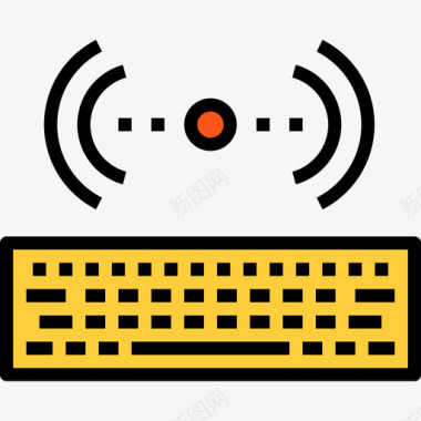 电子琴键盘键盘图形元素2线颜色图标图标
