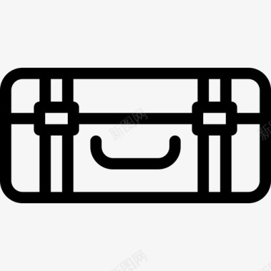 手提箱复古7直线型图标图标