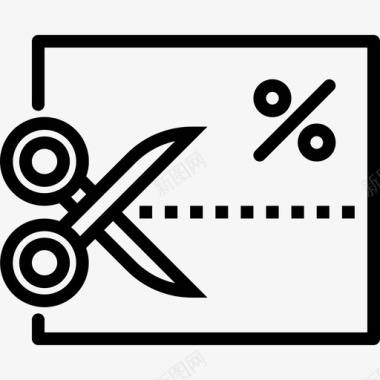 优惠惠优惠券购物和电子商务3线性图标图标