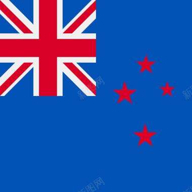赛车旗新西兰方形国家简单旗图标图标